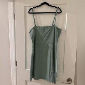 Sage Green Spaghetti Strap Dress Size 14 SHOWPO